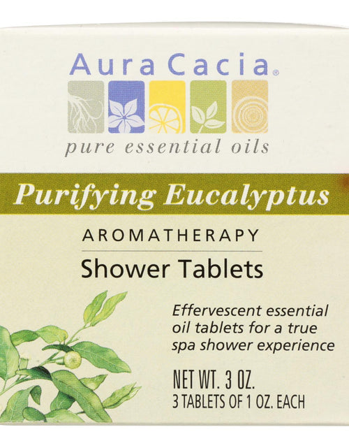 Load image into Gallery viewer, Aura Cacia - Purifying Aromatherapy Shower Tablets Eucalyptus - 3 Tablets
