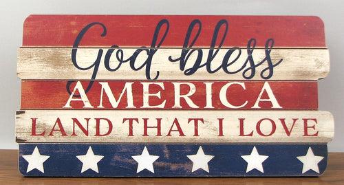 Load image into Gallery viewer, &quot;God Bless America&quot; Wood Sign
