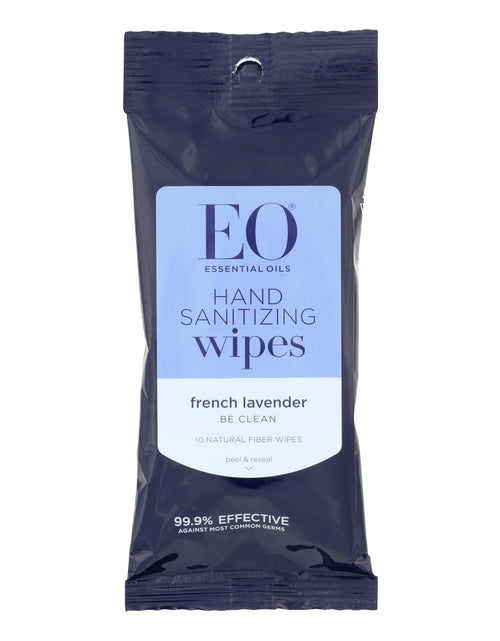 Load image into Gallery viewer, EO Products - Hand Sanitizer Wipes Display Center - Lavender - Case of 6 - 10 Pack
