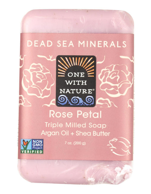 Load image into Gallery viewer, One With Nature Dead Sea Mineral Rose Petal Soap - 7 oz
