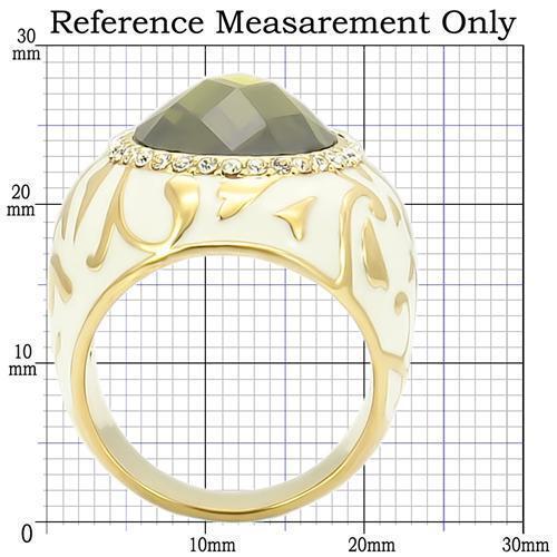 Load image into Gallery viewer, 0W200 Gold Brass Ring with AAA Grade CZ in Olivine color
