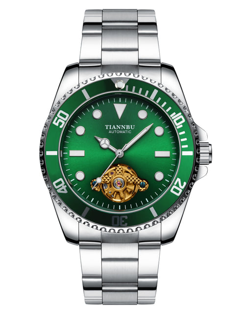 Load image into Gallery viewer, Color: Silver white green - Automatic Men&#39;s Waterproof Luminous Machinery
