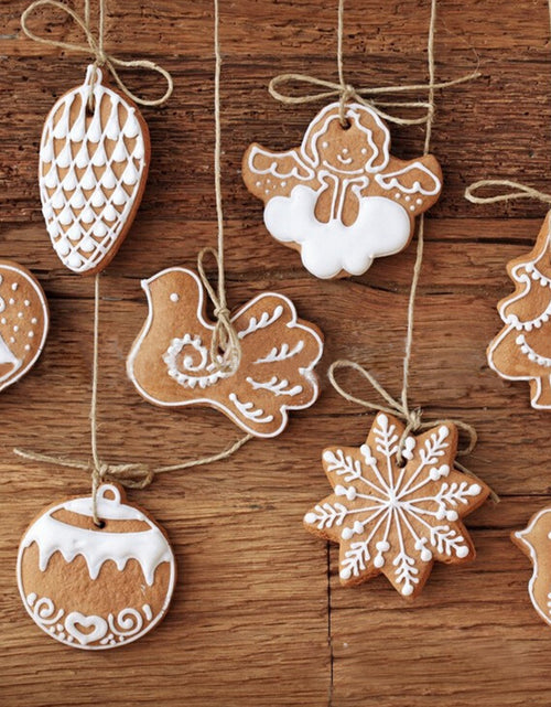 Load image into Gallery viewer, 11Pcs Cartoon Animal Snowflake Biscuits Hanging Christmas Tree Ornament Handmade Decorations
