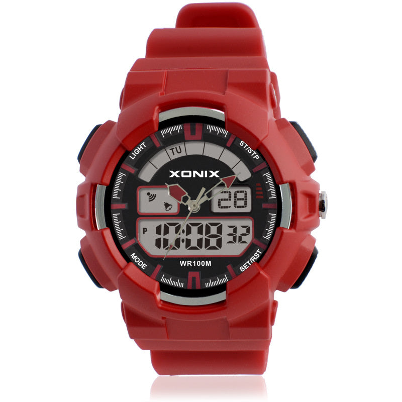 XONIX NZ Children Watch Dual Display Waterproof 100M Luminous Swimming Sport Student Watch