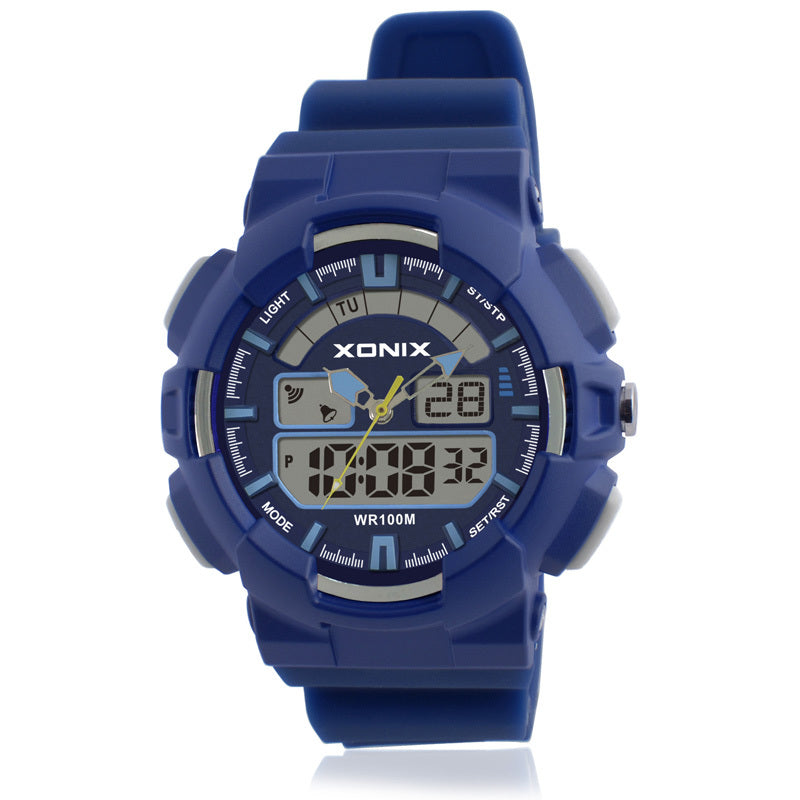 XONIX NZ Children Watch Dual Display Waterproof 100M Luminous Swimming Sport Student Watch