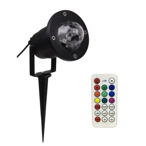 12W Remote Control Water Wave Effect Outdoor Projector Light with 7Colors Decor for Christmas Party