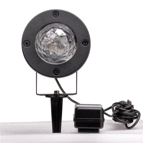12W Remote Control Water Wave Effect Outdoor Projector Light with 7Colors Decor for Christmas Party