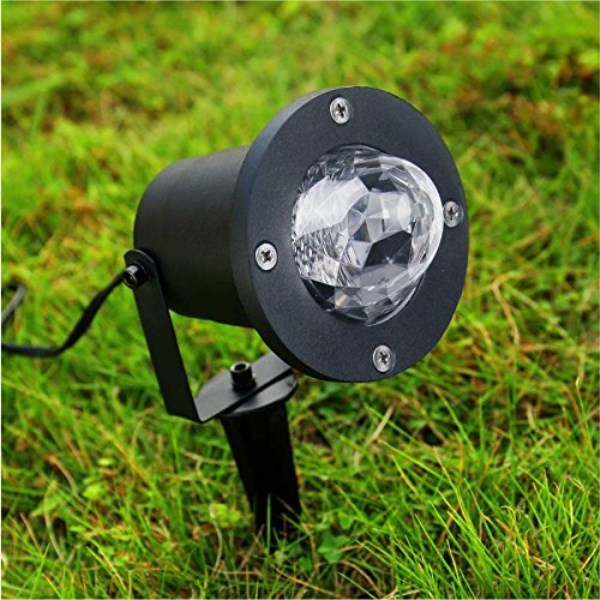 12W Remote Control Water Wave Effect Outdoor Projector Light with 7Colors Decor for Christmas Party