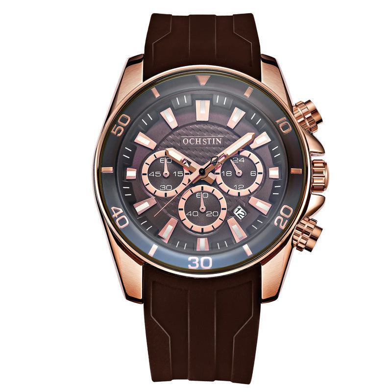 OCHSTIN GQ094 Bussiness Style Male Wristwatch Auto Date Stopwatch Military Quartz Watch