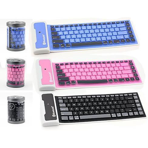 Load image into Gallery viewer, Color: Black - Type Out Of A Box With Flexible Silicone Bluetooth Keyboard

