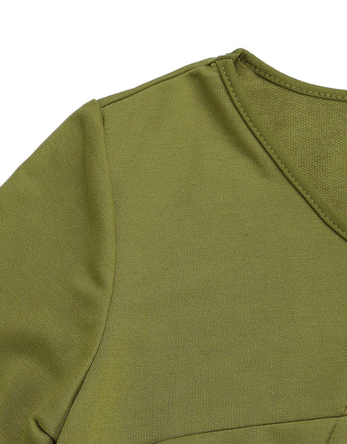 Load image into Gallery viewer, Casual Women Solid Color V-Neck Pocket Long Sleeve Mini Dress
