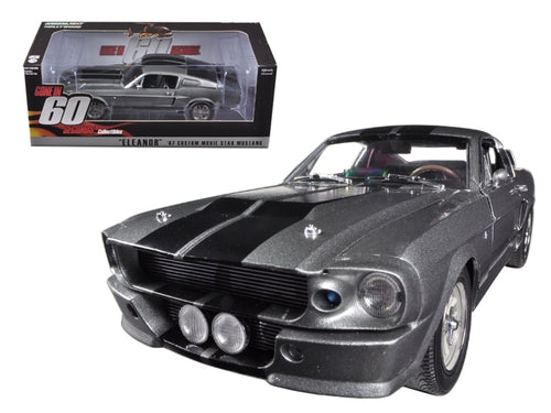 Load image into Gallery viewer, 1967 Ford Mustang Custom &quot;Eleanor&quot; Gray Metallic with Black Stripes &quot;Gone in 60 Seconds&quot; (2000) Movie 1/18 Diecast Model Car by Greenlight
