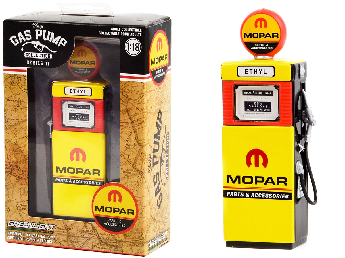 1951 Wayne 505 Gas Pump "MOPAR Parts & Accessories" Yellow "Vintage Gas Pumps" Series 11 1/18 Diecast Model by Greenlight