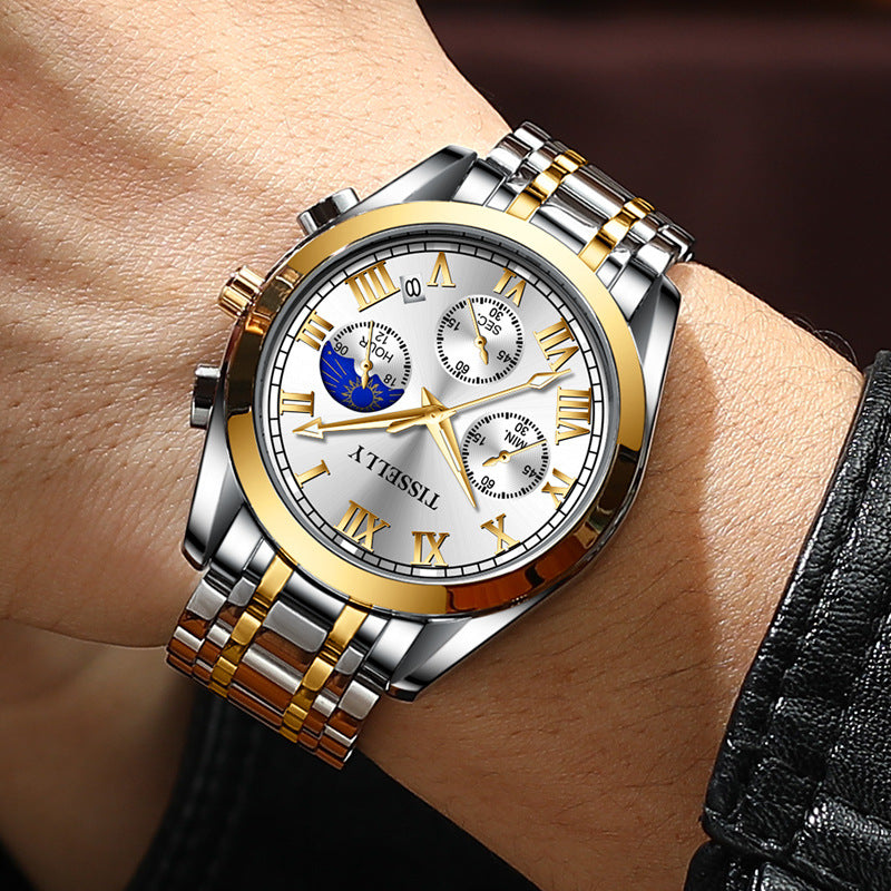 style: 13 Style - Men's Watch Waterproof Quartz Luminous