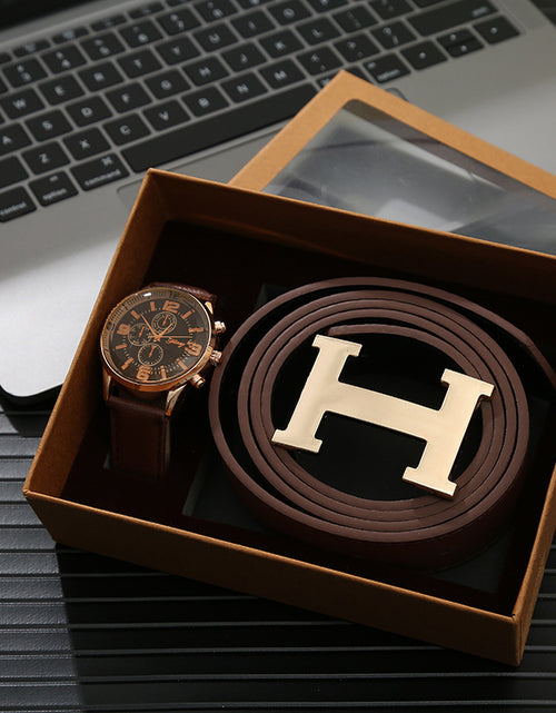 Load image into Gallery viewer, Color: 9A - Men&#39;s Luxury Watch Gift Set Pen Wallet Quartz Watch

