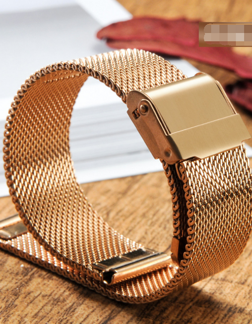 Load image into Gallery viewer, Color: 16MM rose gold - Stainless steel mesh strap
