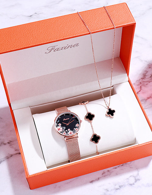 Load image into Gallery viewer, Color: Black Suit B - Fashion all-match watch set
