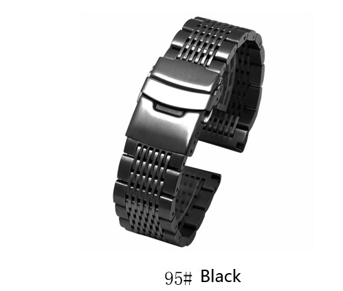Load image into Gallery viewer, Color: Black, Size: 20mm - Solid stainless steel strap
