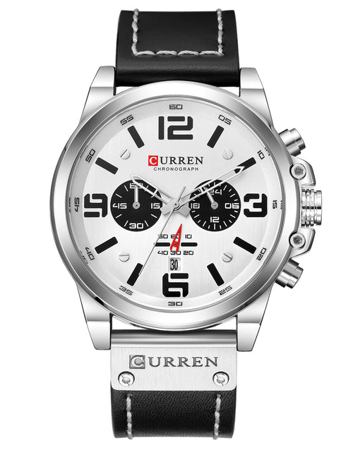 Load image into Gallery viewer, Color: Silver Shell White Noodle - Business Quartz Watch Japanese Movement
