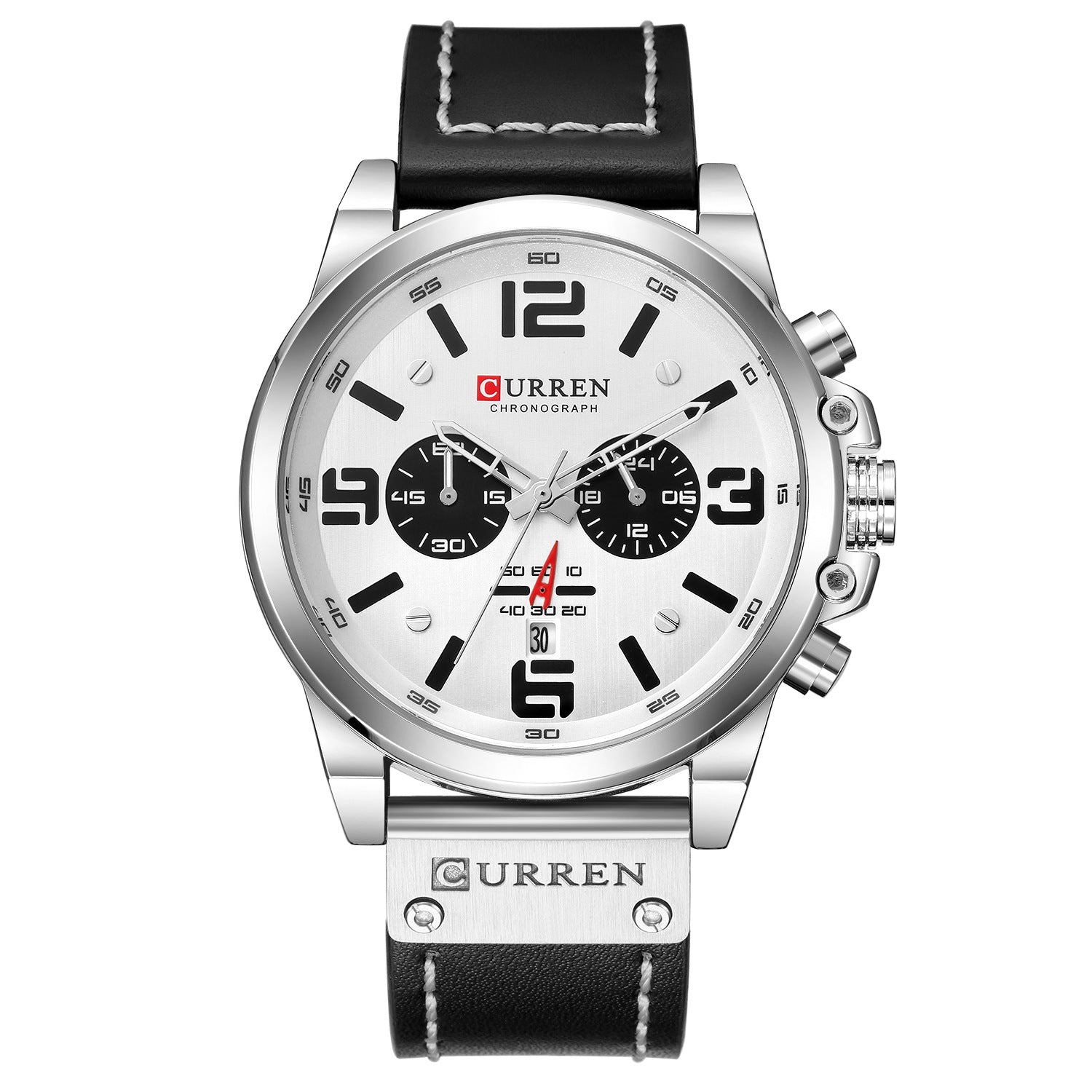 Color: Silver Shell White Noodle - Business Quartz Watch Japanese Movement
