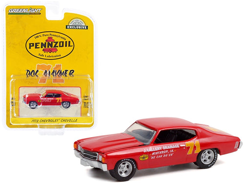 Load image into Gallery viewer, 1972 Chevrolet Chevelle #71 Doc Mayner &quot;Pennzoil&quot; J. Gallery Drainage Winthrop (IA) &quot;Hobby Exclusive&quot; 1/64 Diecast Model Car by Greenlight
