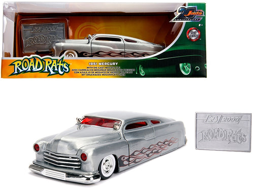 Load image into Gallery viewer, 1951 Mercury Raw Metal with Flames &quot;Road Rats&quot; &quot;Jada 20th Anniversary&quot; 1/24 Diecast Model Car by Jada
