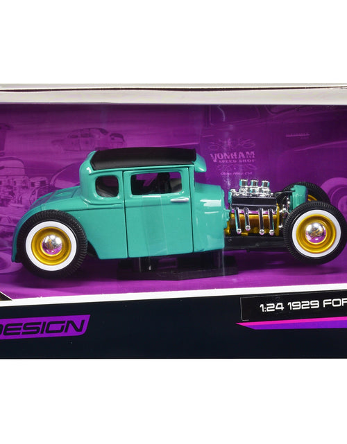 Load image into Gallery viewer, 1929 Ford Model A Green with Matt Black Top &quot;Outlaws&quot; Series 1/24 Diecast Model Car by Maisto
