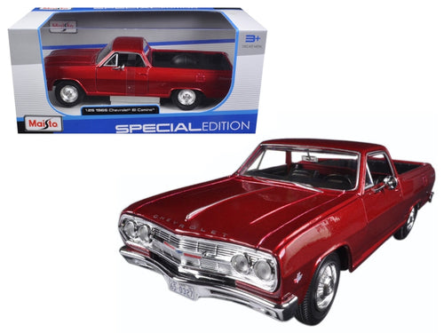 Load image into Gallery viewer, 1965 Chevrolet El Camino Metallic Red 1/25 Diecast Model Car by Maisto
