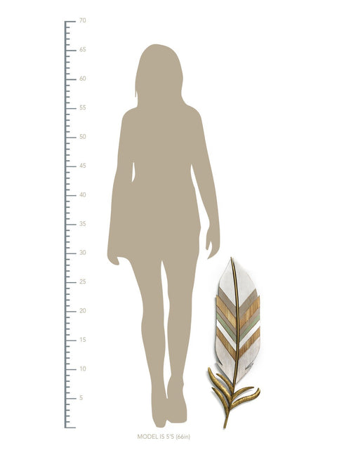 Load image into Gallery viewer, Distressed Boho Feather Metal And Wood Wall Decor
