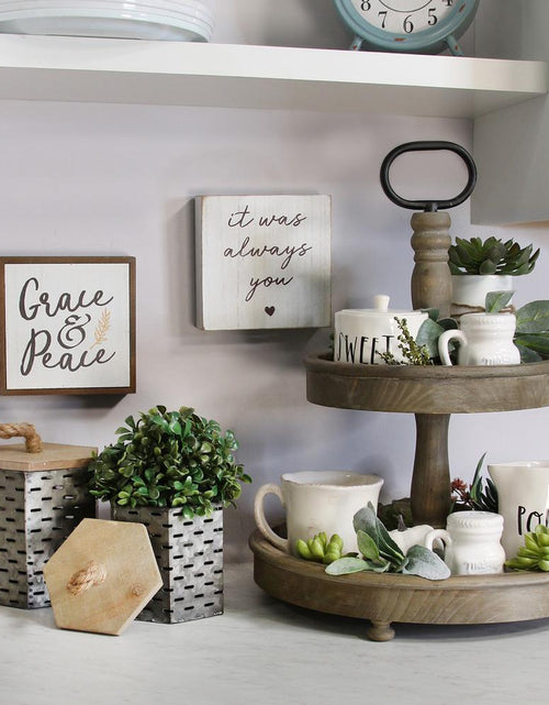 Load image into Gallery viewer, Set Of 2 Rustic Farmhouse Decorative Metal Canisters
