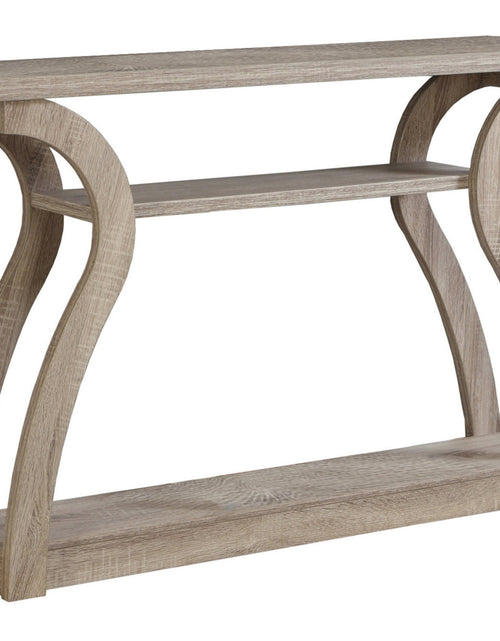 Load image into Gallery viewer, 47&quot; Taupe Floor Shelf Console Table With Storage
