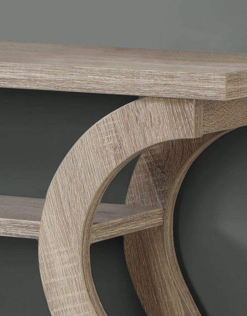 Load image into Gallery viewer, 47&quot; Taupe Floor Shelf Console Table With Storage
