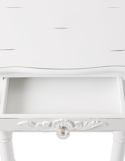 Load image into Gallery viewer, Carved White Side Table
