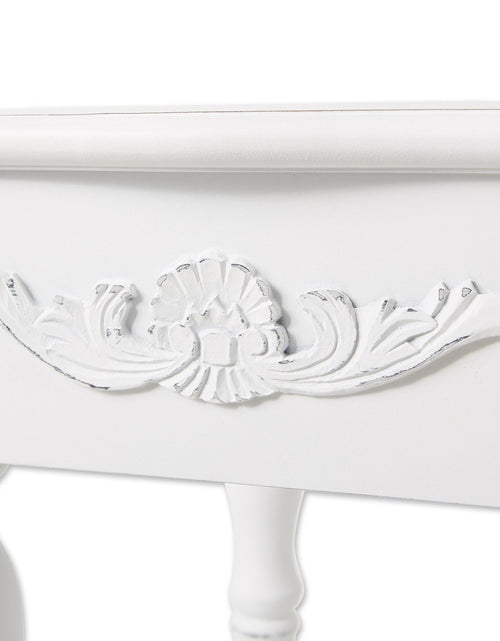 Load image into Gallery viewer, Carved White Side Table
