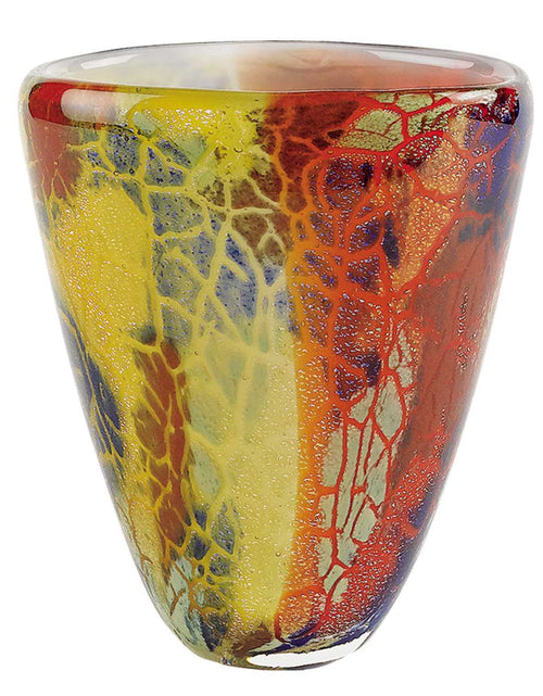 Load image into Gallery viewer, 8 Multicolor Art Glass Oval Vase
