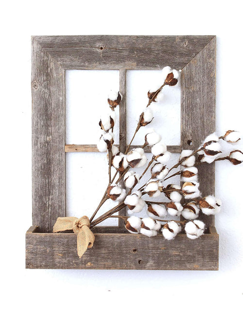Load image into Gallery viewer, 22X18 Rustic Weatered Grey Window Frame With Planter
