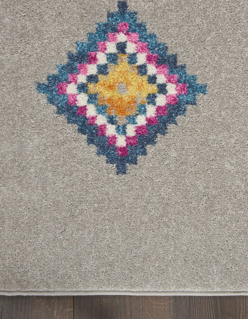 Load image into Gallery viewer, 5&#39; X 7&#39; Gray Geometric Berber Area Rug
