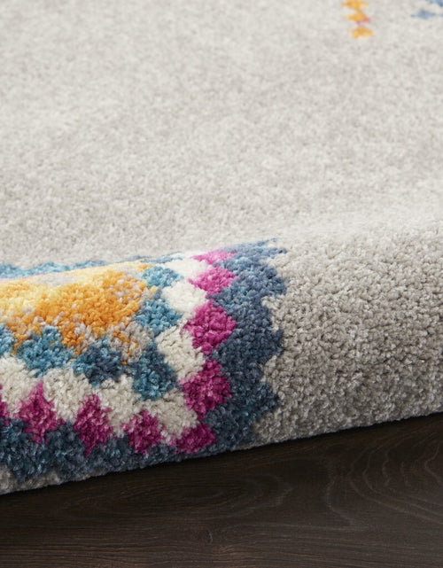 Load image into Gallery viewer, 5&#39; X 7&#39; Gray Geometric Berber Area Rug
