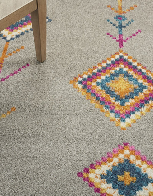 Load image into Gallery viewer, 5&#39; X 7&#39; Gray Geometric Berber Area Rug
