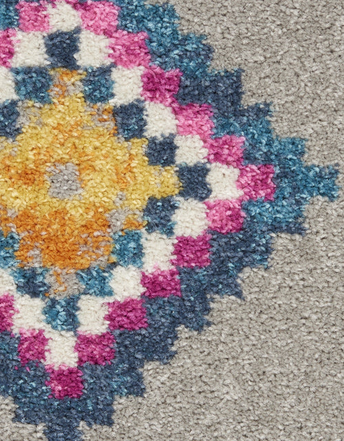Load image into Gallery viewer, 5&#39; X 7&#39; Gray Geometric Berber Area Rug
