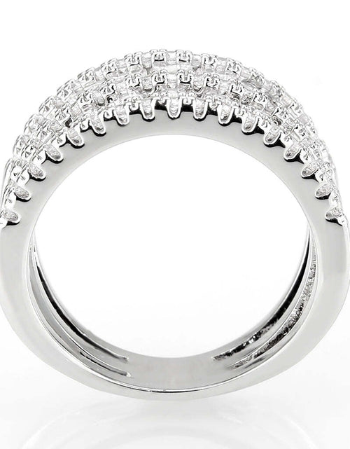 Load image into Gallery viewer, 3W1606 - Rhodium Brass Ring with AAA Grade CZ in Clear
