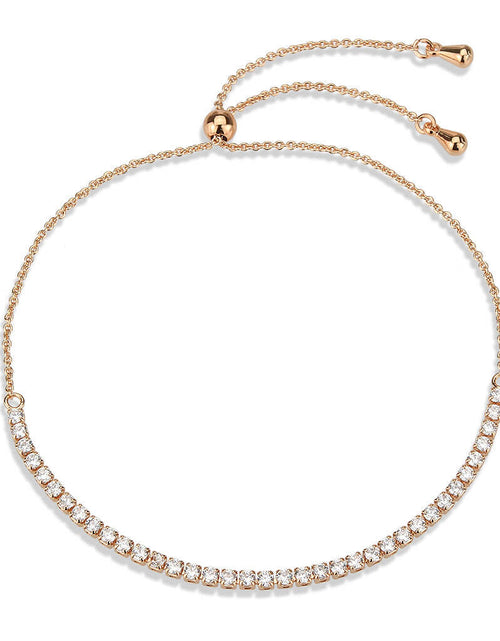 Load image into Gallery viewer, 3W1639 - Rose Gold Brass Bracelet with AAA Grade CZ in Clear
