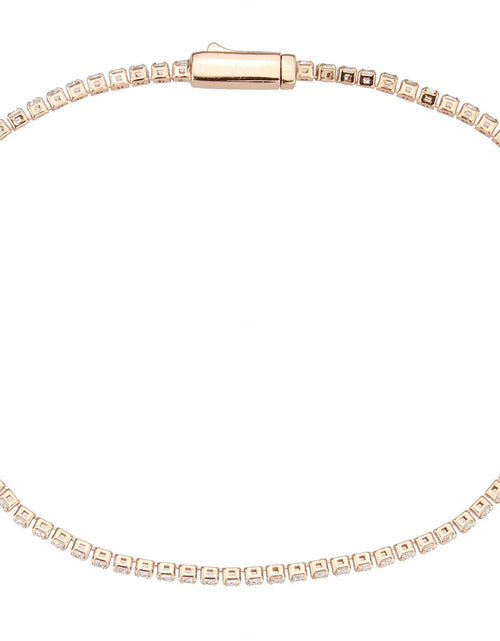Load image into Gallery viewer, 3W1681 - Rose Gold Brass Bracelet with AAA Grade CZ in Clear
