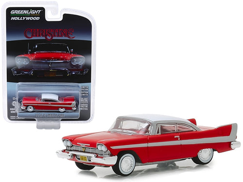 Load image into Gallery viewer, 1958 Plymouth Fury Red with White Top &quot;Christine&quot; (1983) Movie &quot;Hollywood Series&quot; Release 23 1/64 Diecast Model Car by Greenlight
