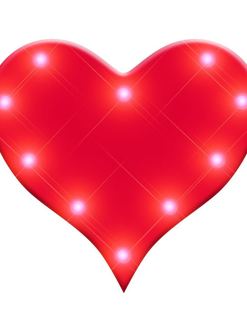 Load image into Gallery viewer, Red Heart Flashing Battery Operated Body Light Lapel Pins
