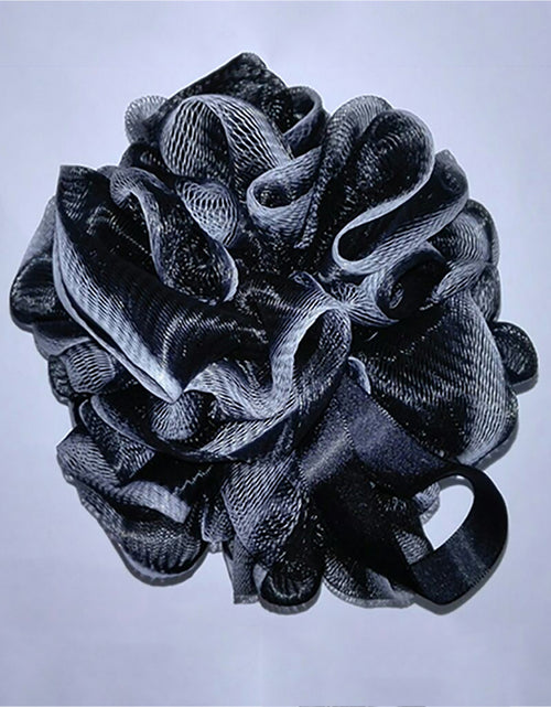 Load image into Gallery viewer, Black bamboo charcoal fiber PE mesh super soft bath ball

