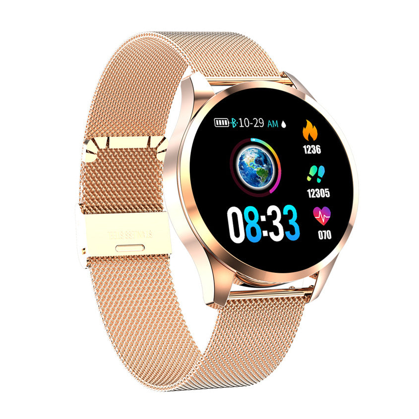 Color: gold Strap - Round screen smart watch