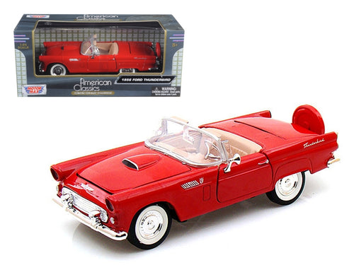 Load image into Gallery viewer, 1956 Ford Thunderbird Convertible Red 1/24 Diecast Model Car by Motormax
