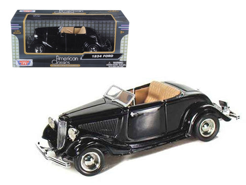 Load image into Gallery viewer, 1934 Ford Coupe Convertible Black 1/24 Diecast Model Car by Motormax
