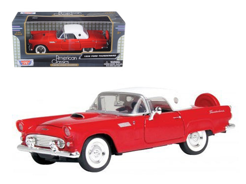 Load image into Gallery viewer, 1956 Ford Thunderbird Red 1/24 Diecast Car Model by Motormax
